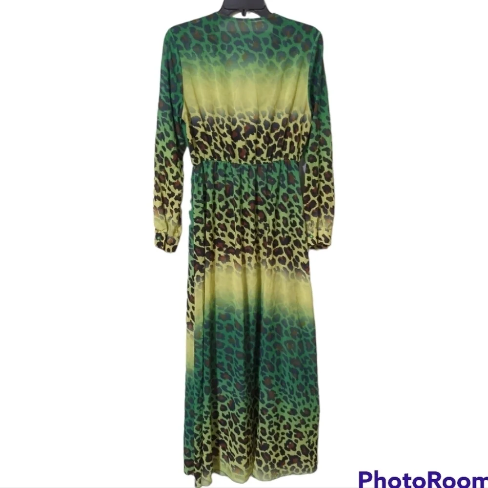 Sexy V-neck Long Sleeve split dress/coverup